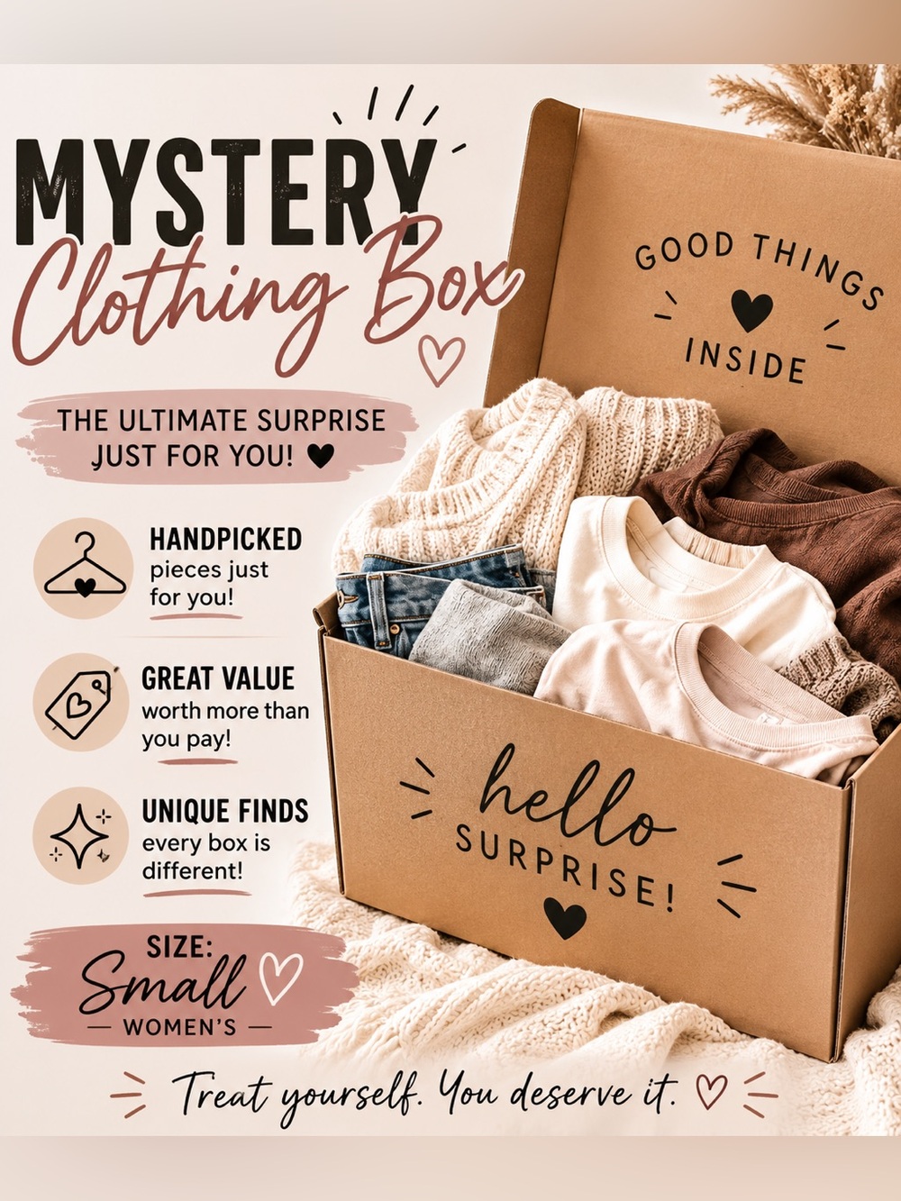 💖 Mystery Clothing Box 10-15 Items✨ - Size Women’s Small